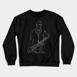 Coltrane's jazz line art (bright line) Crewneck Sweatshirt